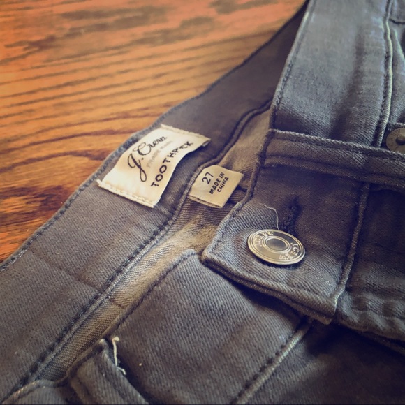 J Crew Grey Toothpick Jeans - Picture 1 of 4
